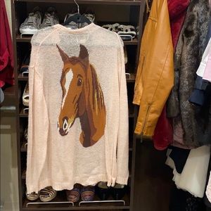 Wildfox white label luck horse shoe cardigan